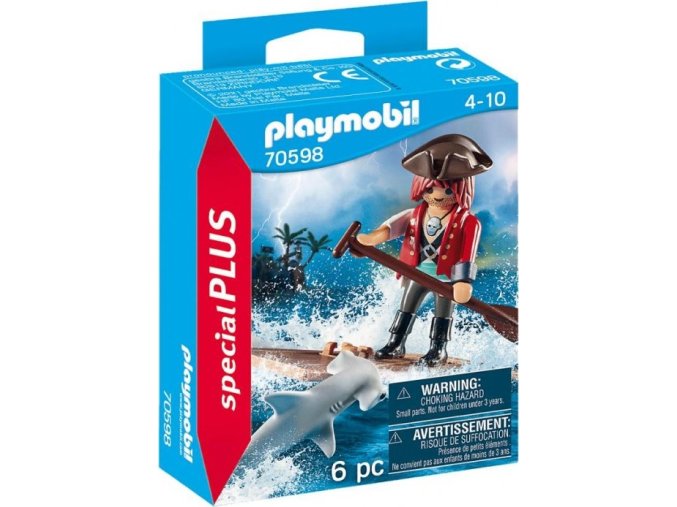 PLAYMOBIL 70598 Pirát na voru se žralokem kladivounem