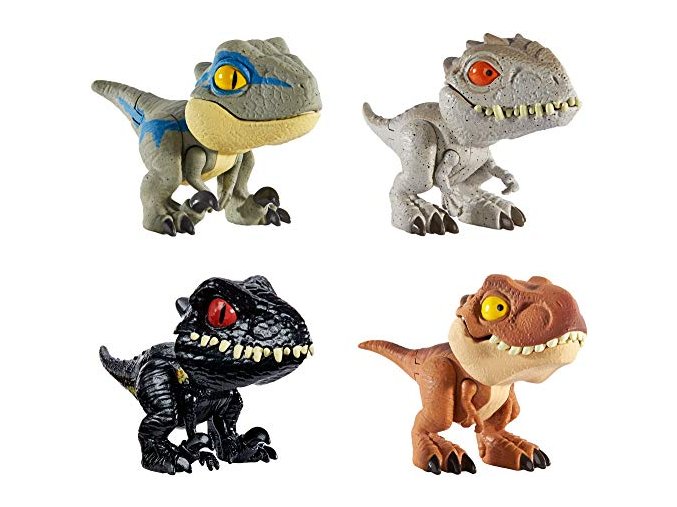 Jursky svet SNAP SQUAD kolekce dinosauru Velociraptor Blue Tyrannosaurus Rex Indoraptor Indominus Rex 1