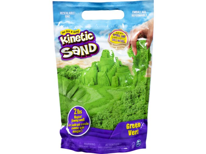 Kinetic sand zelený balení barevného písku 0,9kg