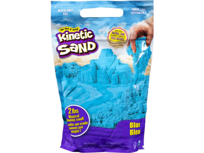 Kinetic sand modrý balení barevného písku 0,9kg