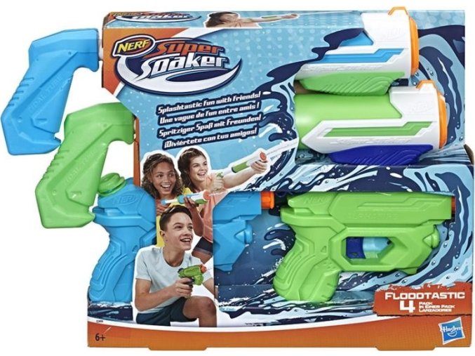 Nerf Super Soaker Floodtastic 4 ks blástrů