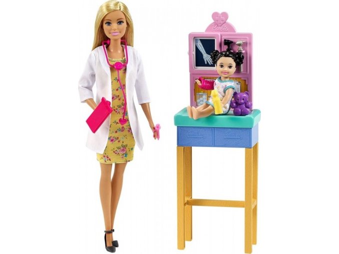 Barbie Povolání herní set Dětská doktorka blondýnka