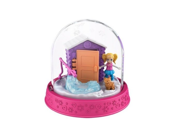 Polly Pocket Sněhová koule tmavěrůžová