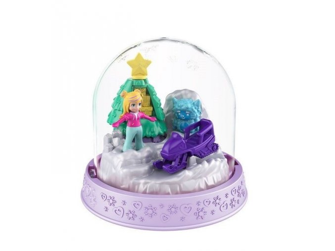 Polly Pocket Sněhová koule fialková