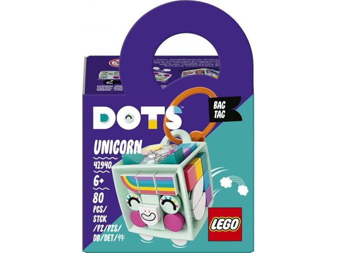 LEGO® DOTS™ 41940 Ozdoba na tašku Jednorožec