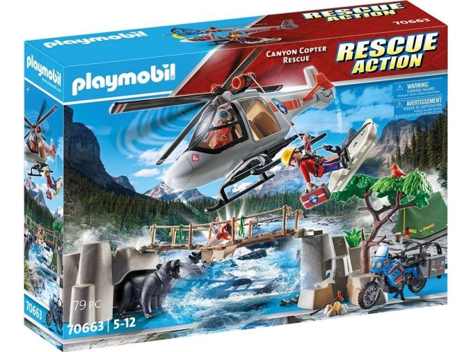 PLAYMOBIL® 70663 Nasazení helikoptéry v kaňonu