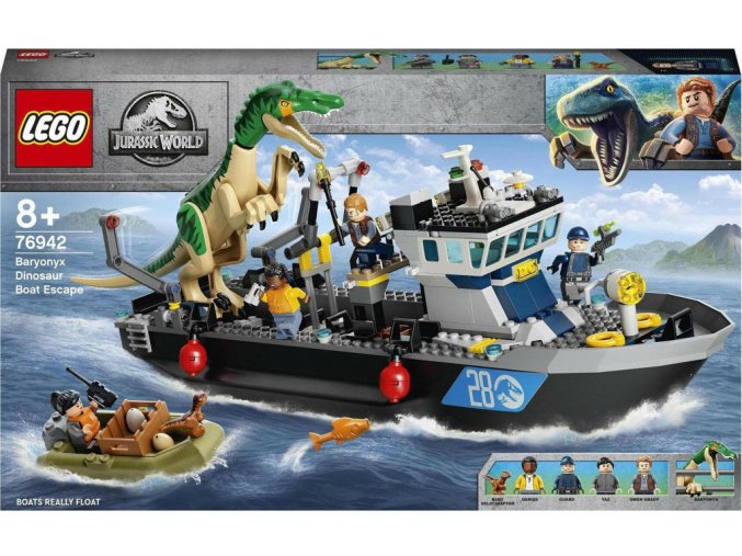 LEGO® Jurassic World™ 76942 Útěk baryonyxe z lodě