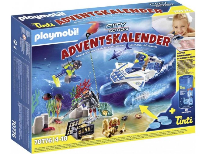 PLAYMOBIL® 70776 Adventní kalendář Zábava ve vodě - Nasazení policejních potápěčů