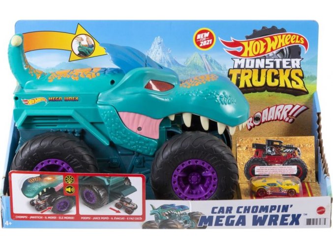 Hot Wheels Monster Trucks Nebezpečný W-Rex