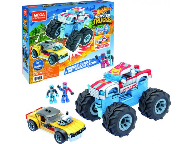 Mega Construx Hot Wheels Rodger Dodger a závodění