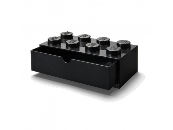 LEGO Stolní box 8 se zásuvkou černý