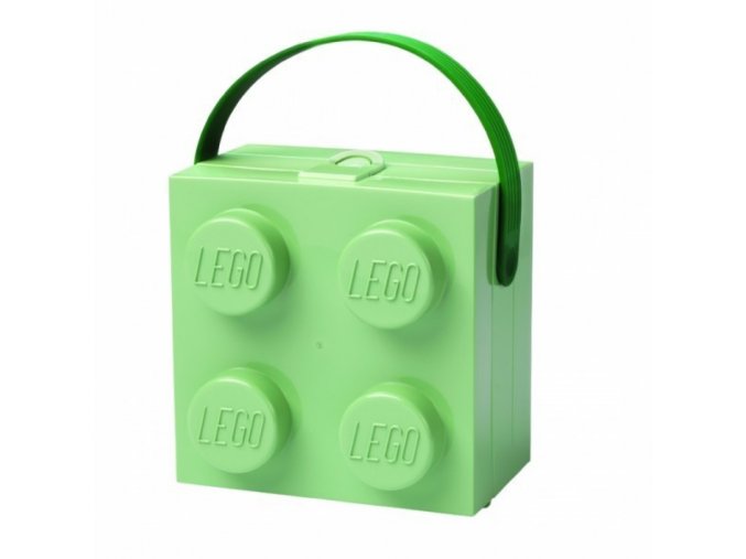 LEGO Svačinový box s rukojetí army zelená