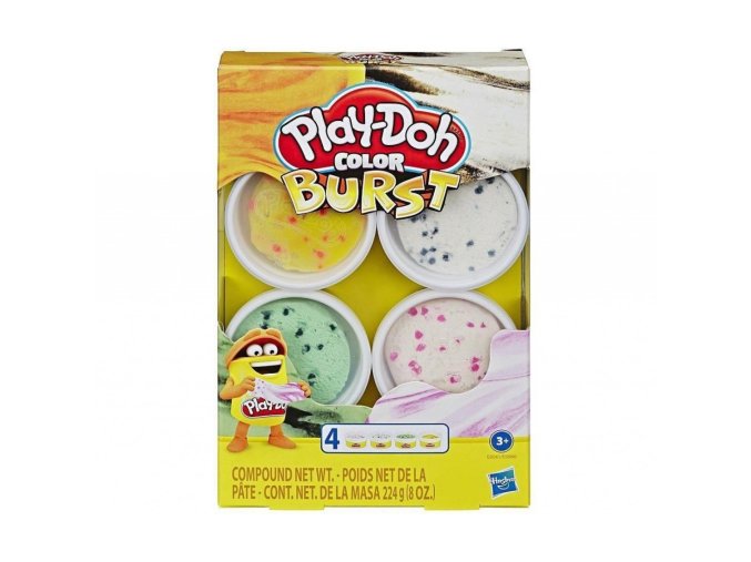 Play Doh Barevné balení modelíny žlutá, zelená, 2x bílá