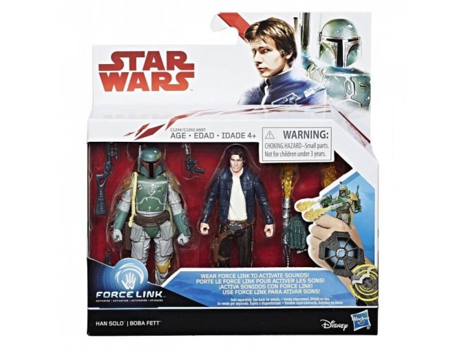 Star Wars episoda 8 Force Link 9,5cm figurky s doplňky Han Solo a Boba Fett