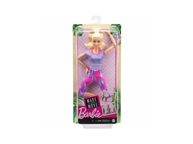 Barbie v pohybu blondýna v žíhaných legínách