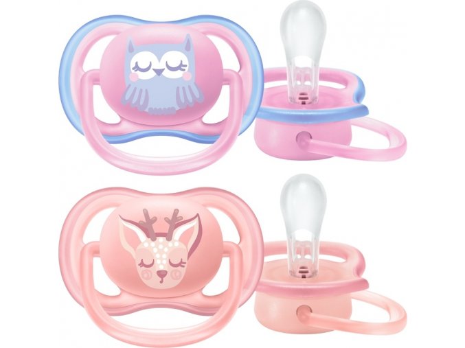 Philips AVENT Šidítko Ultra air Pastel 0-6m dívka 2 ks