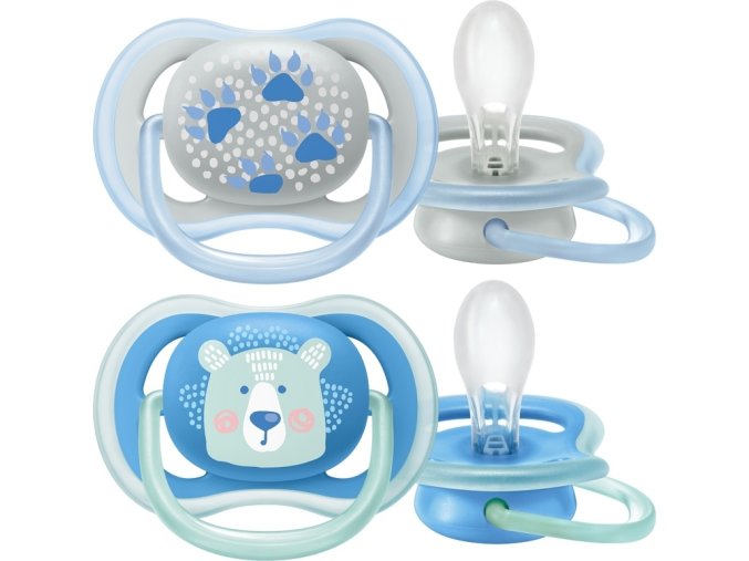 Philips AVENT Šidítko Ultra air Pastel 6-18m chlapec 2 ks