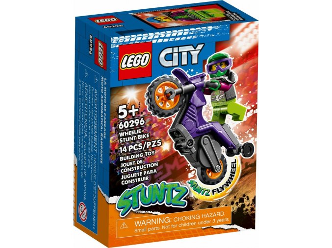 LEGO® City 60296 Kaskadérská wheelie motorka