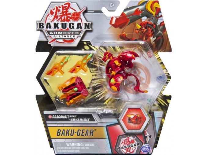 Bakugan Dragonoid Ultra a Magma Blaster drak s výstrojí