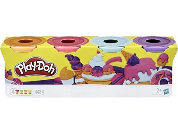 Play Doh balení 4 kelímků oranžová, růžová, světlemodrá, fialová