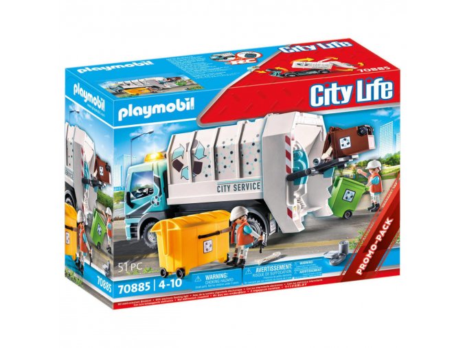 PLAYMOBIL® 70885 City Life Popelářské auto s blikajícím světlem