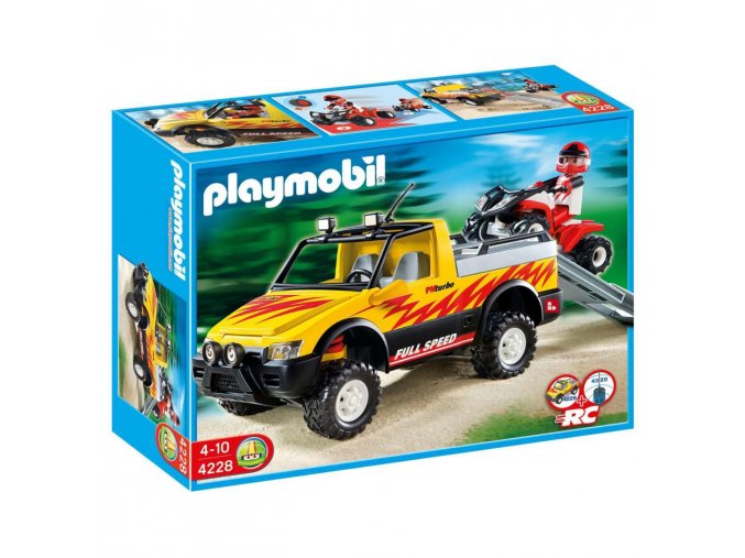 PLAYMOBIL 4228 Pick-up se závodní čtyřkolkou