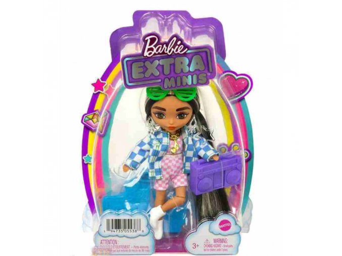Barbie® Extra minis brunetka se zelenými brýlemi