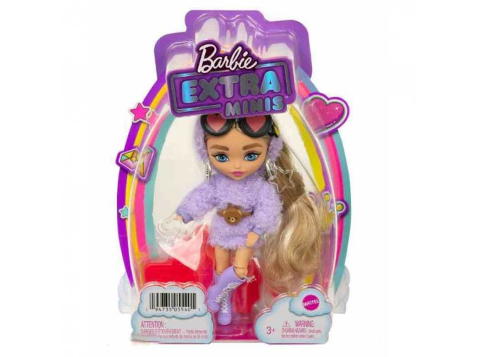 Barbie® Extra minis blondýnka s černými brýlemi se srdíčky