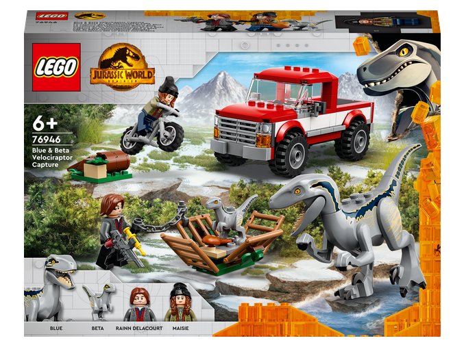 LEGO® Jurassic World™ 76946 Odchyt velociraptorů Blue a Bety