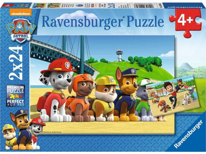 Ravensburger 09064 Tlapková Patrola: Stateční psi; 2x24 dílků