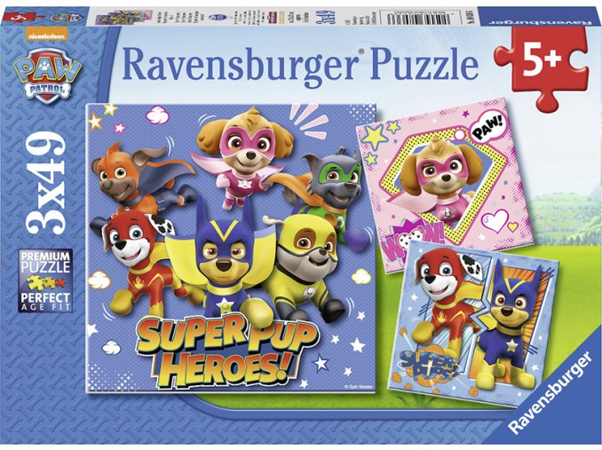 Ravensburger 08036 Tlapková Patrola 3x49 dílků