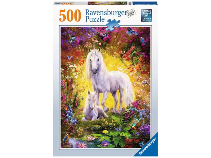 Ravensburger 14825 Puzzle Jednorožec s mládětem 500 dílků