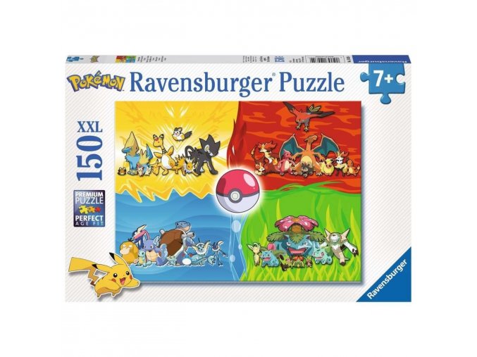 Ravensburger 10035 Puzzle Druhy Pokémonů XXL 150 dílků