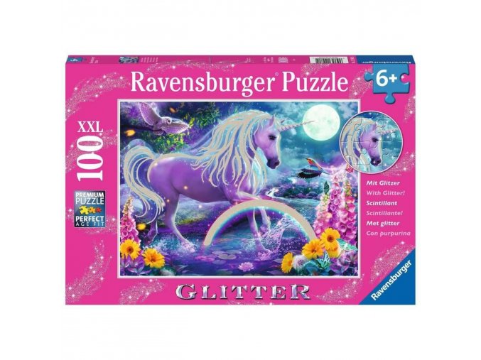 Ravensburger 12980 Puzzle Zářící jednorožec XXL 100 dílků