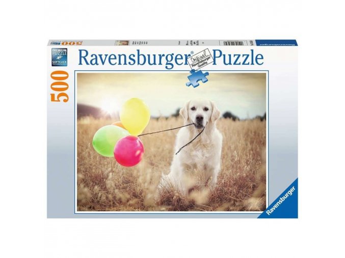 Ravensburger 16585 Puzzle Pes Labrador s balónky 500 dílků
