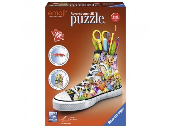 Ravensburger 11218 Puzzle 3D Kecka Emoji, 108 dílků