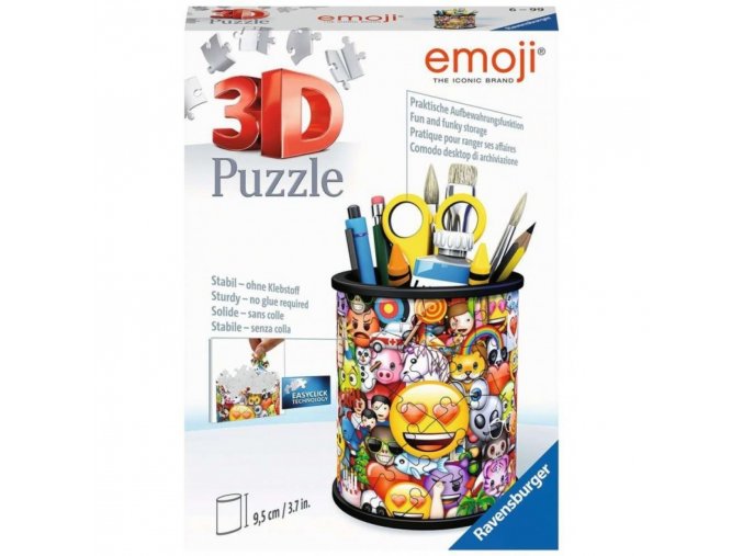 Ravensburger 11217 Puzzle 3D Stojan na tužky Emoji 54 dílků
