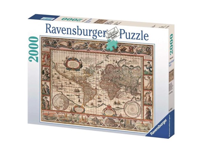 Ravensburger 16633 Puzzle Historická mapa světa 2000 dílků