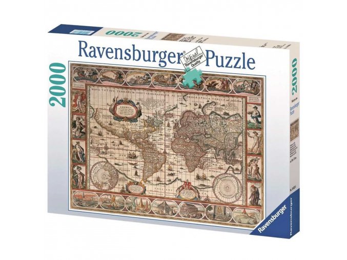 Ravensburger 16633 Puzzle Historická mapa světa 2000 dílků