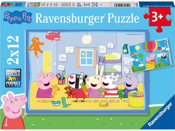Ravensburger 05574 Prasátko Peppa: Peppino dobrodružství 2x12 dílků