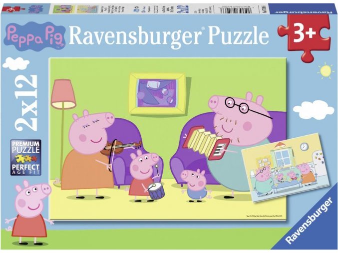 Ravensburger 75966 Prasátko Peppa 2x12 dílků