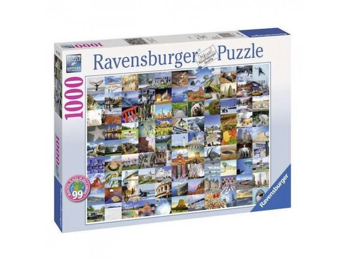 Ravensburger 19709 Puzzle 99 nejkrásnějších míst USA/Kanada 1000 dílků