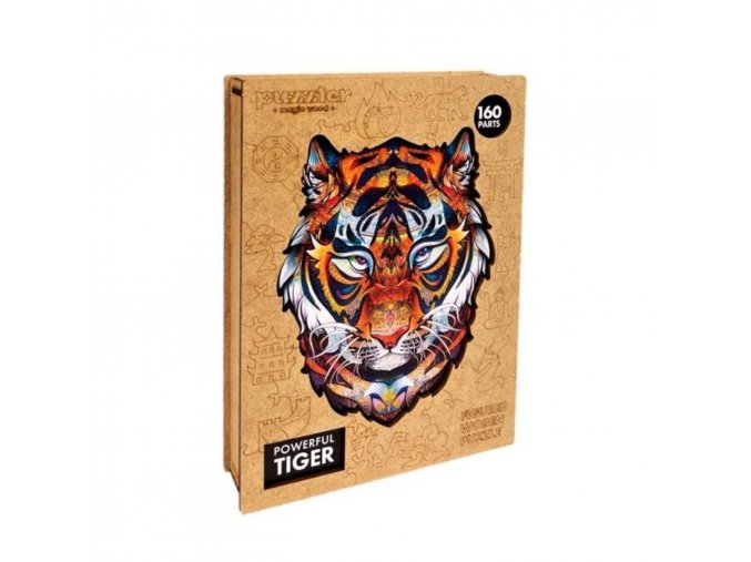 Dřevěné barevné puzzle - Mocný Tygr