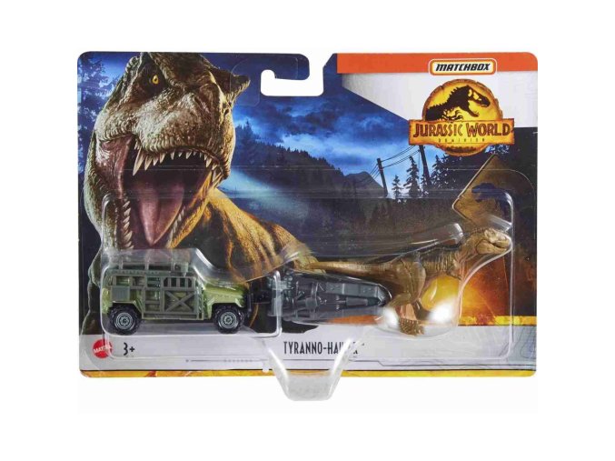 Jurský svět Matchbox Dinokáry Tyranno-Hauler