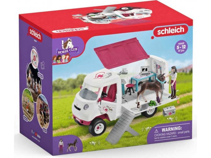 Schleich® Horse Club 42439 Nová mobilní veterinární klinika s klisnou a ošetřovatelem