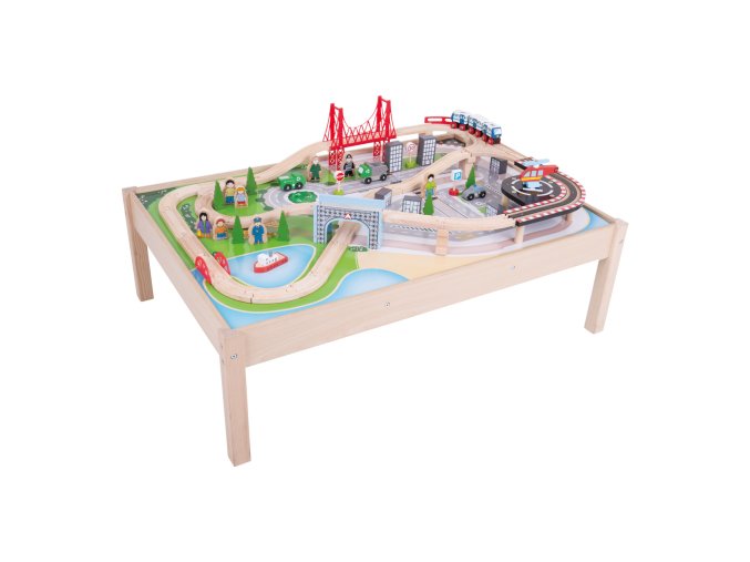 BIGJIGS RAIL Vláčkodráha City se stolem