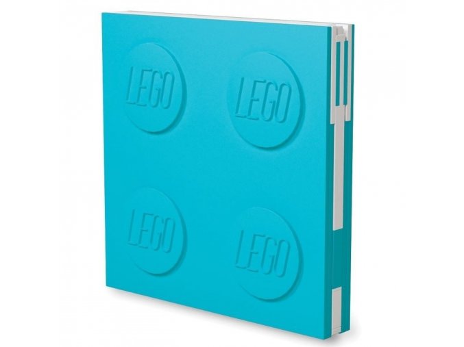 LEGO® Zápisník s gelovým perem jako klipem - azurový