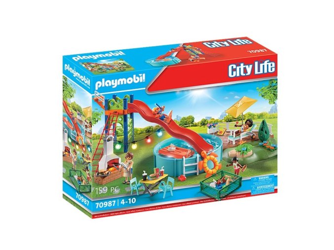 PLAYMOBIL® 70987 Bazénová párty se skluzavkou