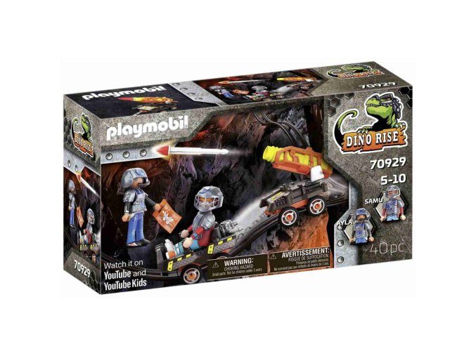 PLAYMOBIL® 70929 DINO RISE Důlní vozík s raketami