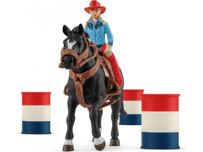 Schleich® 42576 Kovbojský závod kolem barelů